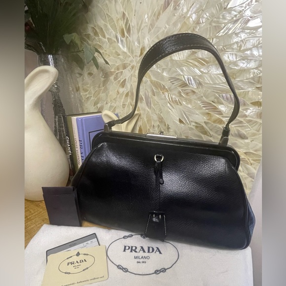 PRADA Madras Cerniera Doctor Style Handbag Purse with COA and Dust Bag - Picture 15 of 15